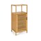 Wicker Bathroom Storage Floor Cabinet With Door And Shelf Corner Cabinet